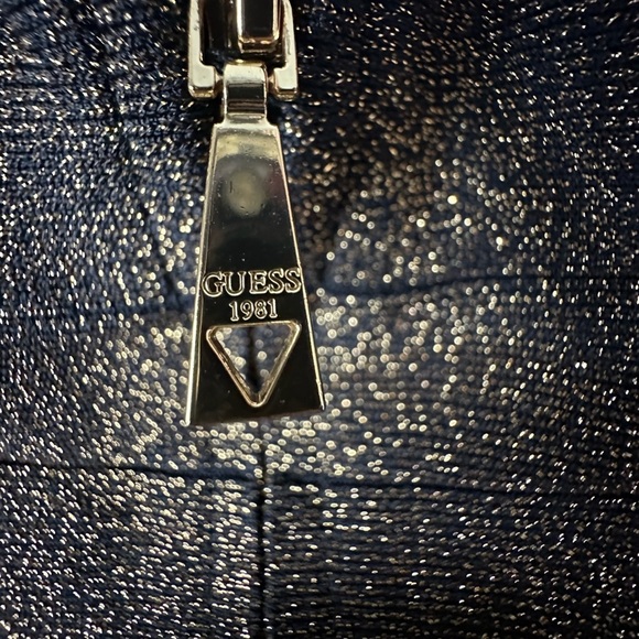 GUESS Bodycon Bandage Metallic Gold off the shoulder dress in US 10 M Black tie - Picture 4 of 11